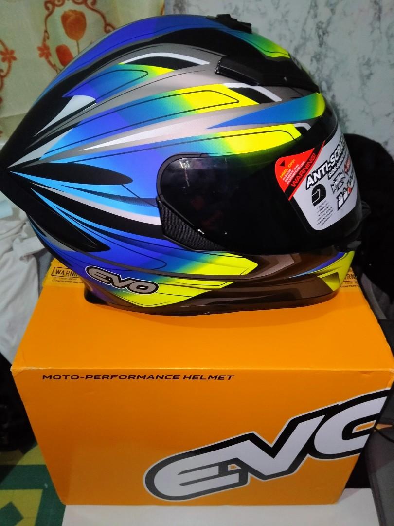 EVO GSX 3000 V2 Drift Full Face Dual Visor Helmet Matte Blue