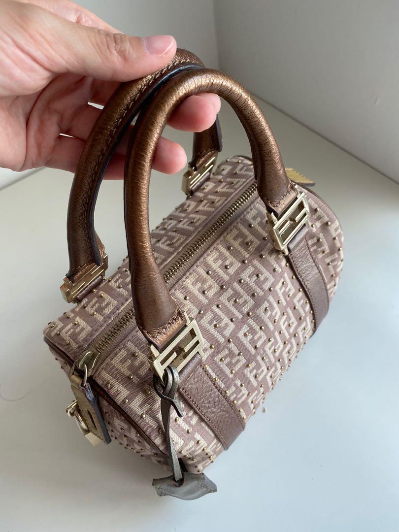 Fendi vintage mini zucca Boston bag, Luxury, Bags & Wallets on Carousell