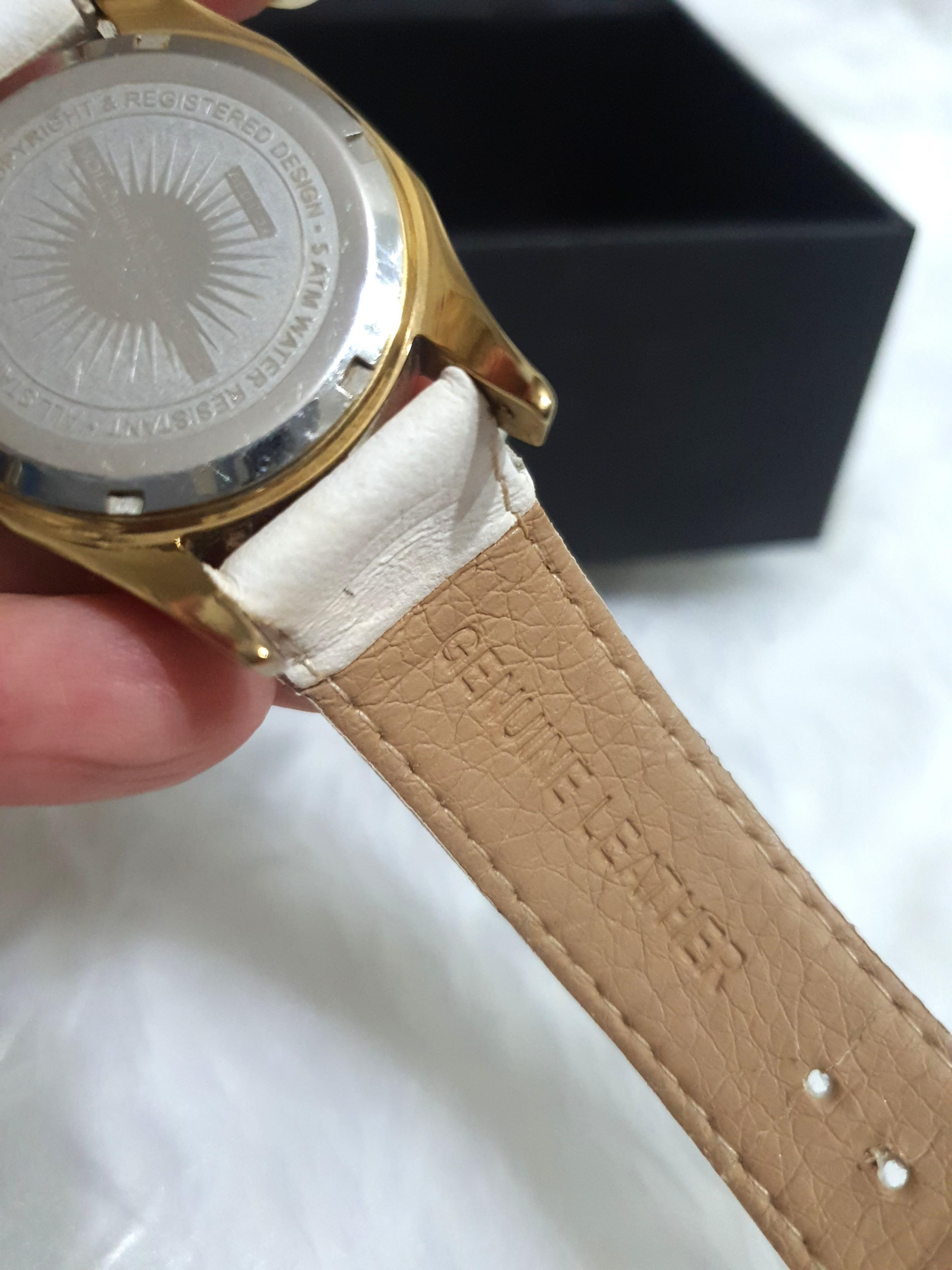 French Connection Leather Strap Watch