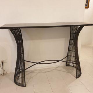 Genuine Wood Bar Table (Buffet High Table) (Indoor/Outdoor) [refurbished]
