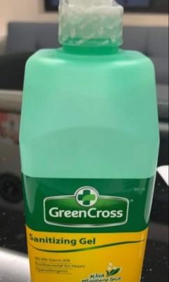 GREENCROSS HAND SANITIZING GEL 500ML (Category: Baby Toiletries & Grooming) located in Mandaluyong City. Submitted by rescuequipment (Listing ID 1018657908, Image 1). Description: GREENCROSS SANITIZING GEL 500ML HYPOALLERGENIC 99.9% GERM-KILL.