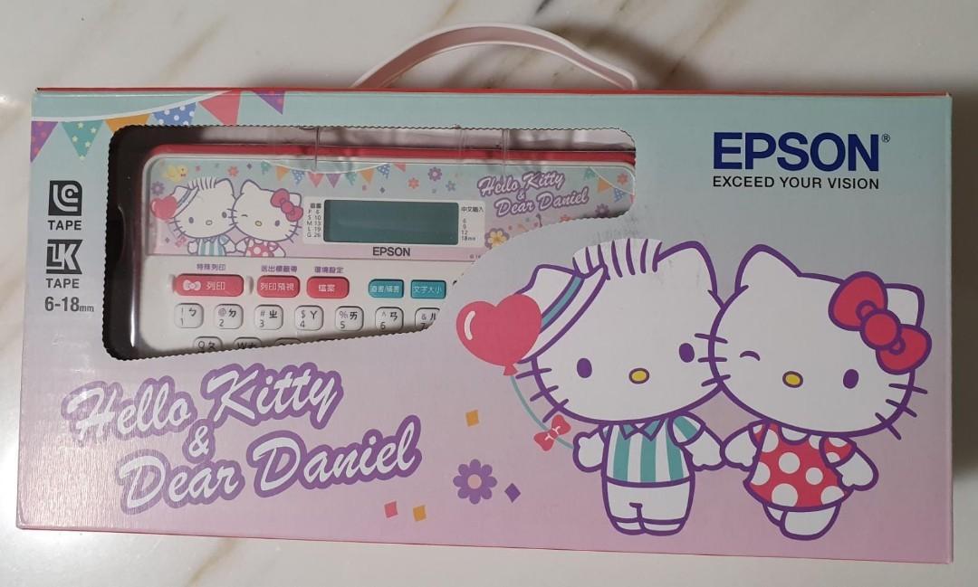Hello Kitty Label printer (Category: Stationery & School Supplies) located in Singapore. Submitted by rojake (Listing ID 1018766059, Image 2). Description: Brand New Epson Hello Kitty Label printer. Can print tapes, labels, ribbons, iron-ons and magnetic labels. It can also print 50 Hello Kitty designs! This set includes one roll of tape cartridge and the Hello Kitty Label printer! Great choice as a gift as specially for Hello Kitty fans! You can