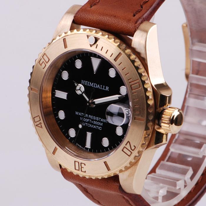 HIGH QUALITY HEIMDALLR MEN S BRONZE SUBMARINER DIVE WATCH Mobile