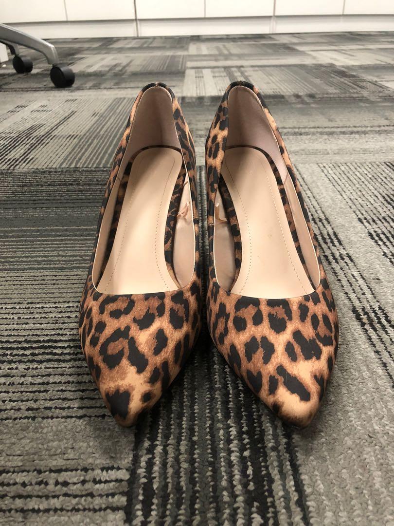 h&m leopard heels