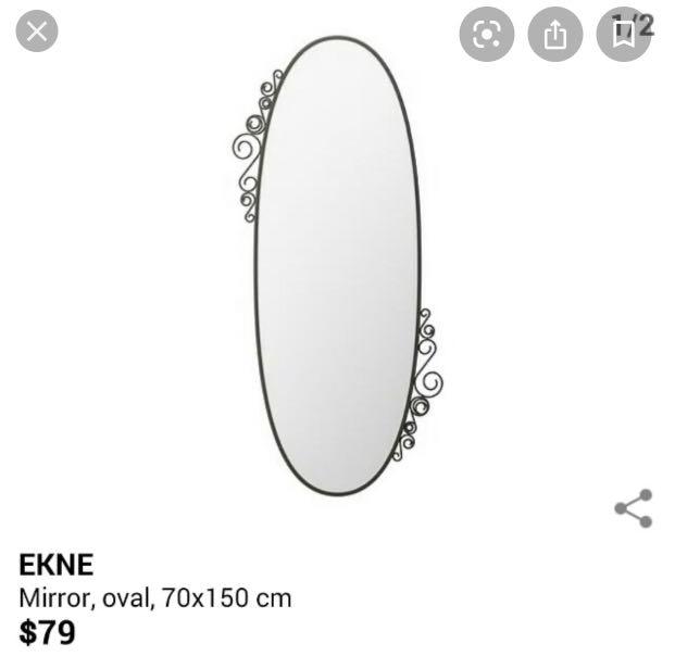 Ikea Ekne Rustic Vintage Mirror Full Length Furniture Home Decor Others On Carousell