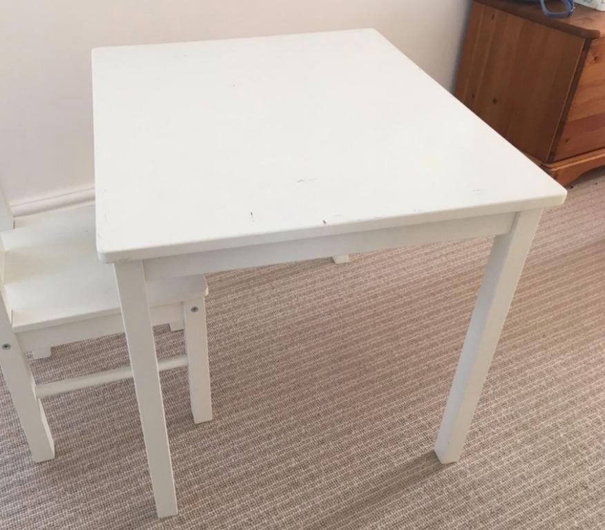 ikea kids table only white furniture tables chairs on carousell