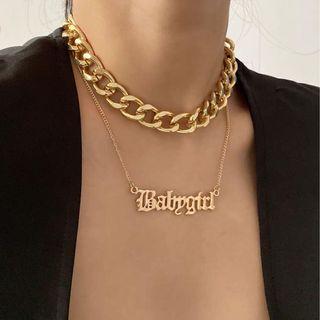 INSTOCKS babygirl y2k ulzzang e girl egirl butterfly heart crystal diamond rhinestone multi layered statement gold chunky chain necklace choker