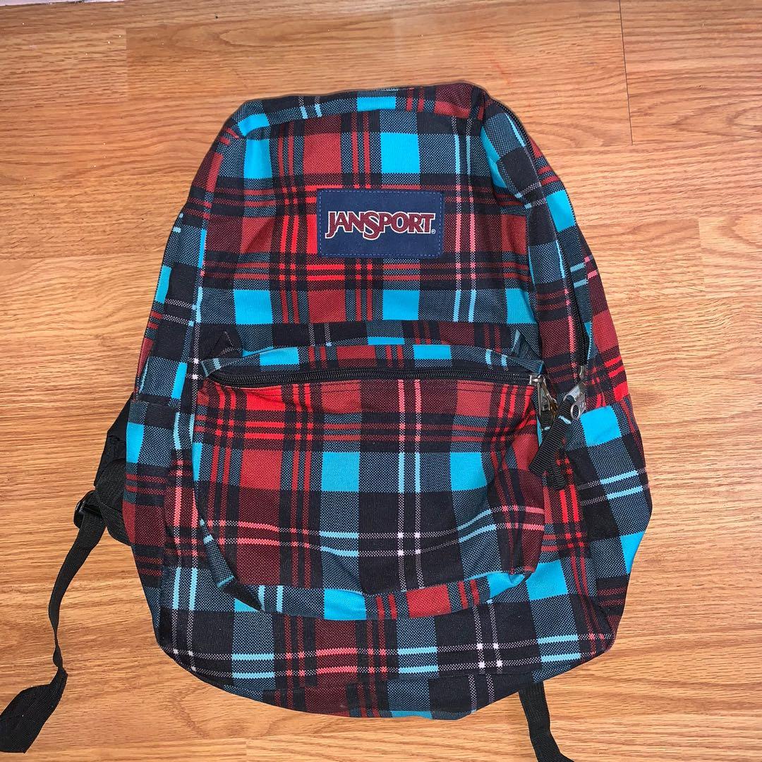 JANSPORT checkered backpack bag, Men's Fashion, Bags, Backpacks on