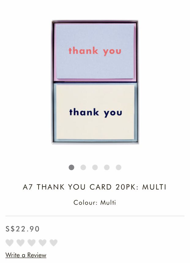 Kikki.K thank you card, Hobbies & Toys, Stationery & Craft, Stationery