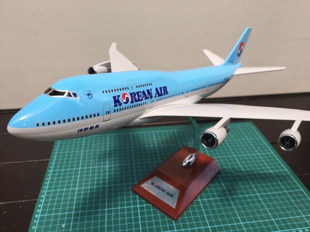 KOREAN AIR BOEING 747 Passenger Airplane Plane Metal Diecast Model Collection 