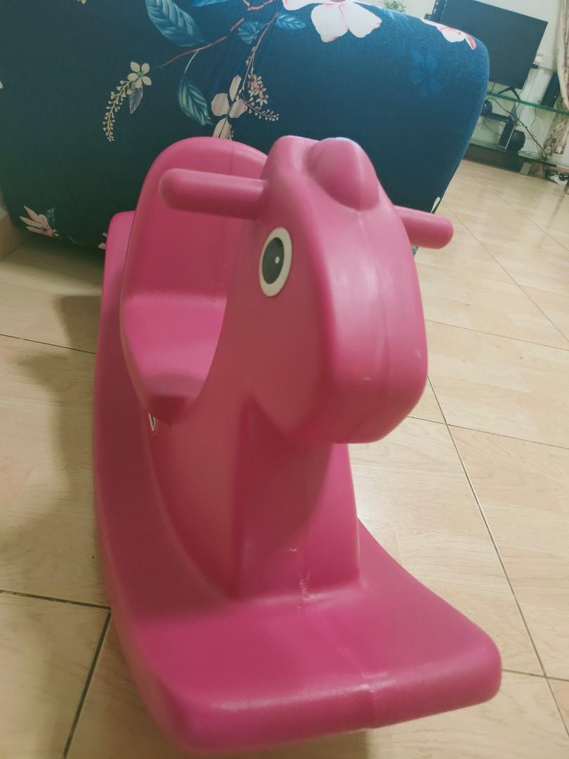 magenta rocking horse