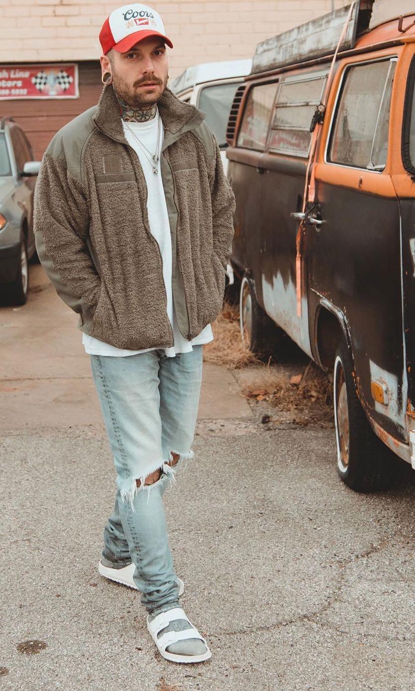 Mnml sherpa shop denim jacket