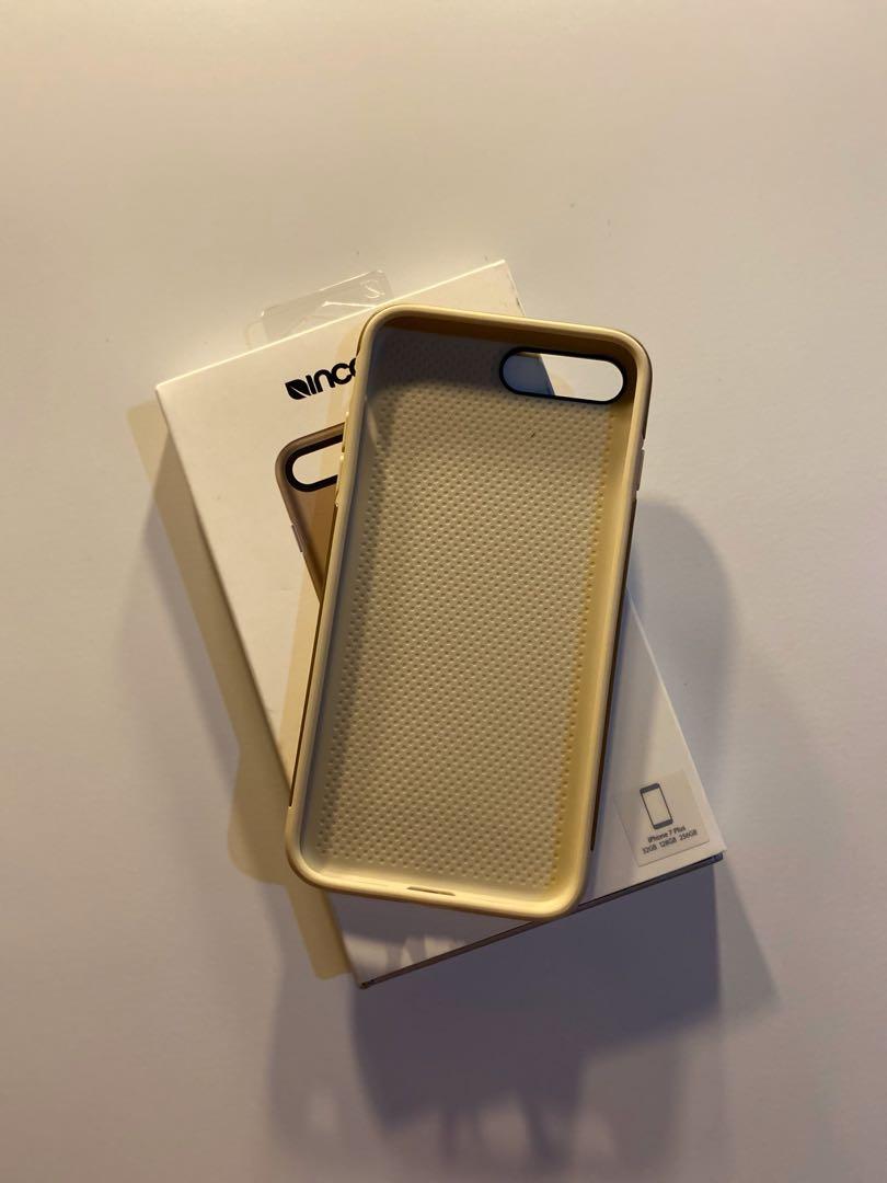 Original INCASE iphone 7+ / 8+ hard case (Category: Cases & Sleeves) located in Quezon City. Submitted by _ilsm (Listing ID 1018715190, Image 3). Description: -gold iphone 7+ / 8+ casing -dual snap casing.