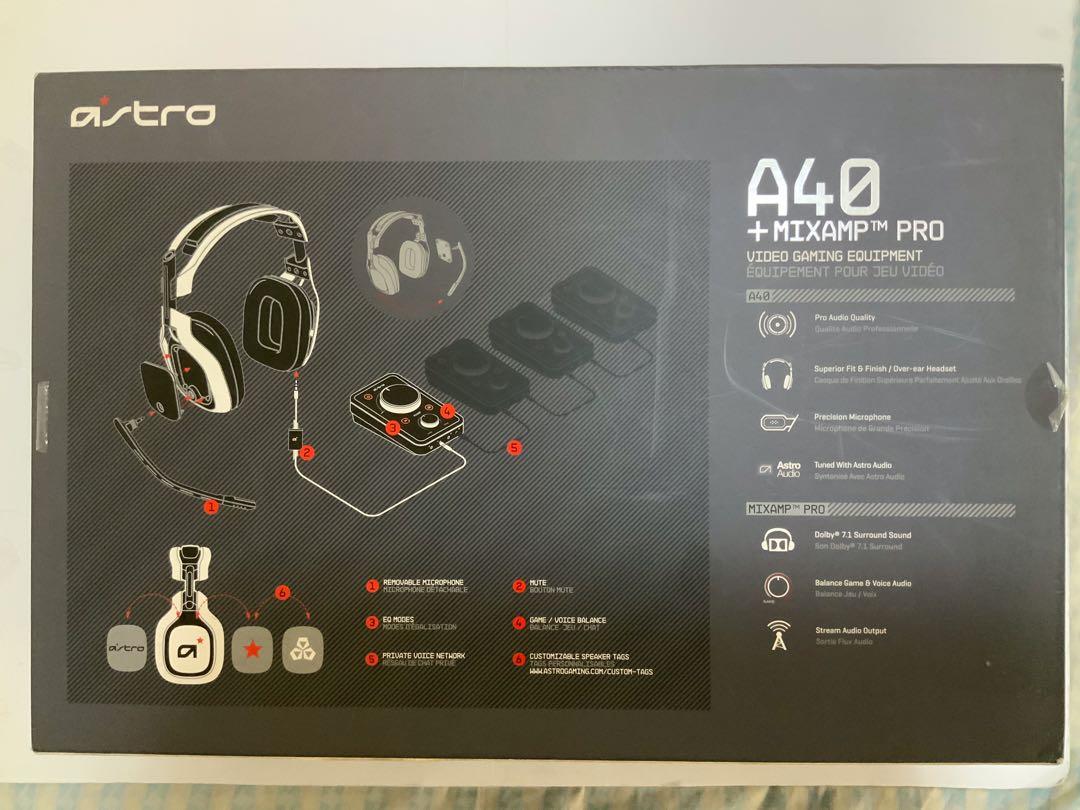ORIGINAL USED Astro A40 Wired Gaming Headphones MixAmp Pro