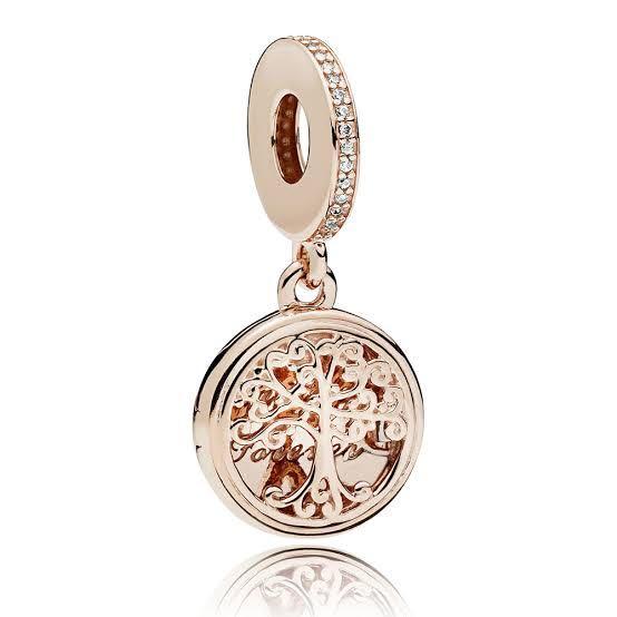 Pandora Charm Rose Gold Family Tree 