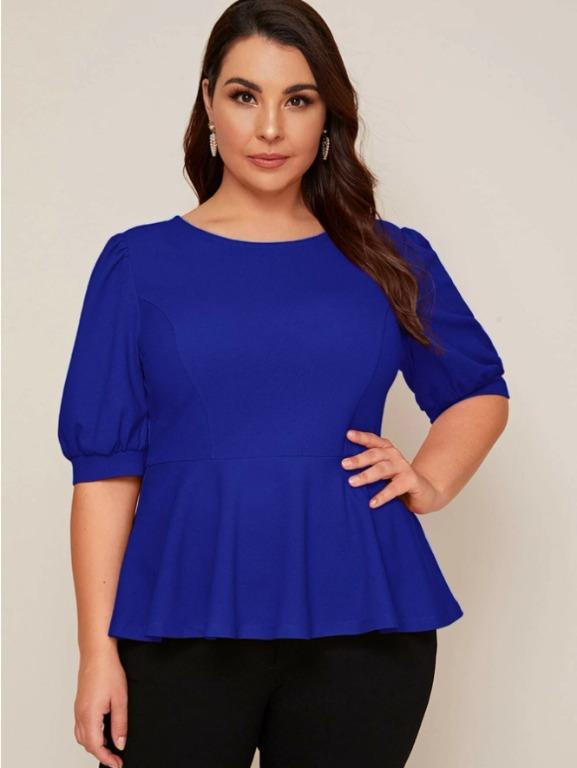 Plus Size Peplum Top (UK 22 - 3XL 