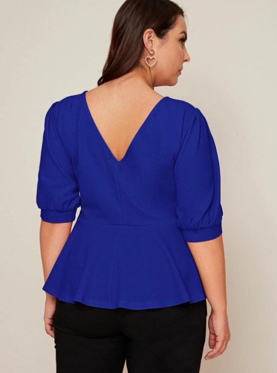 plus size peplum top uk