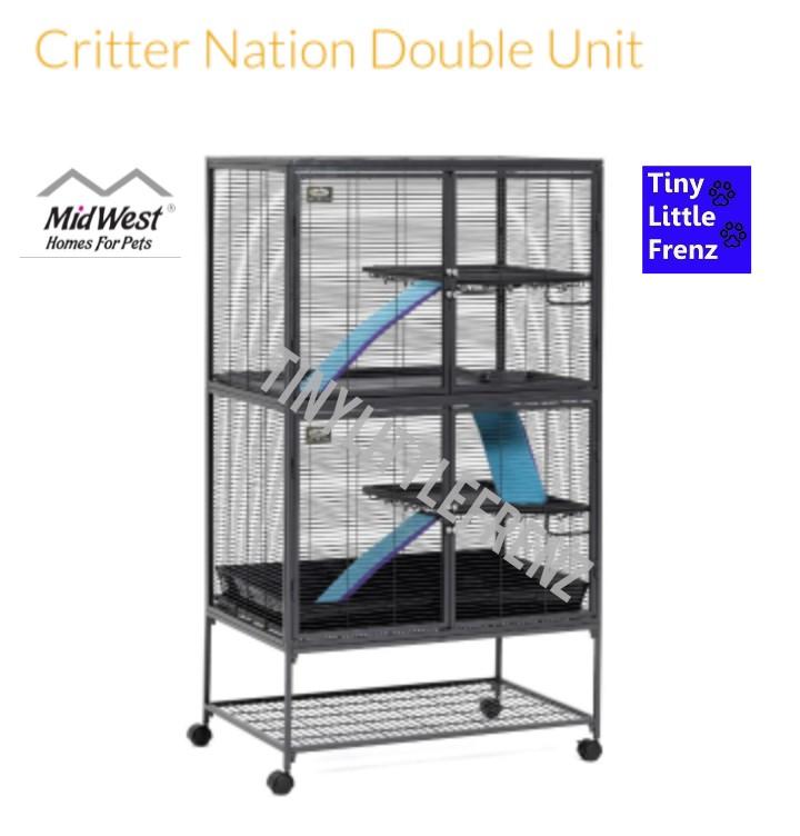 Midwest ferret nation double unit with deals stand ferret cage