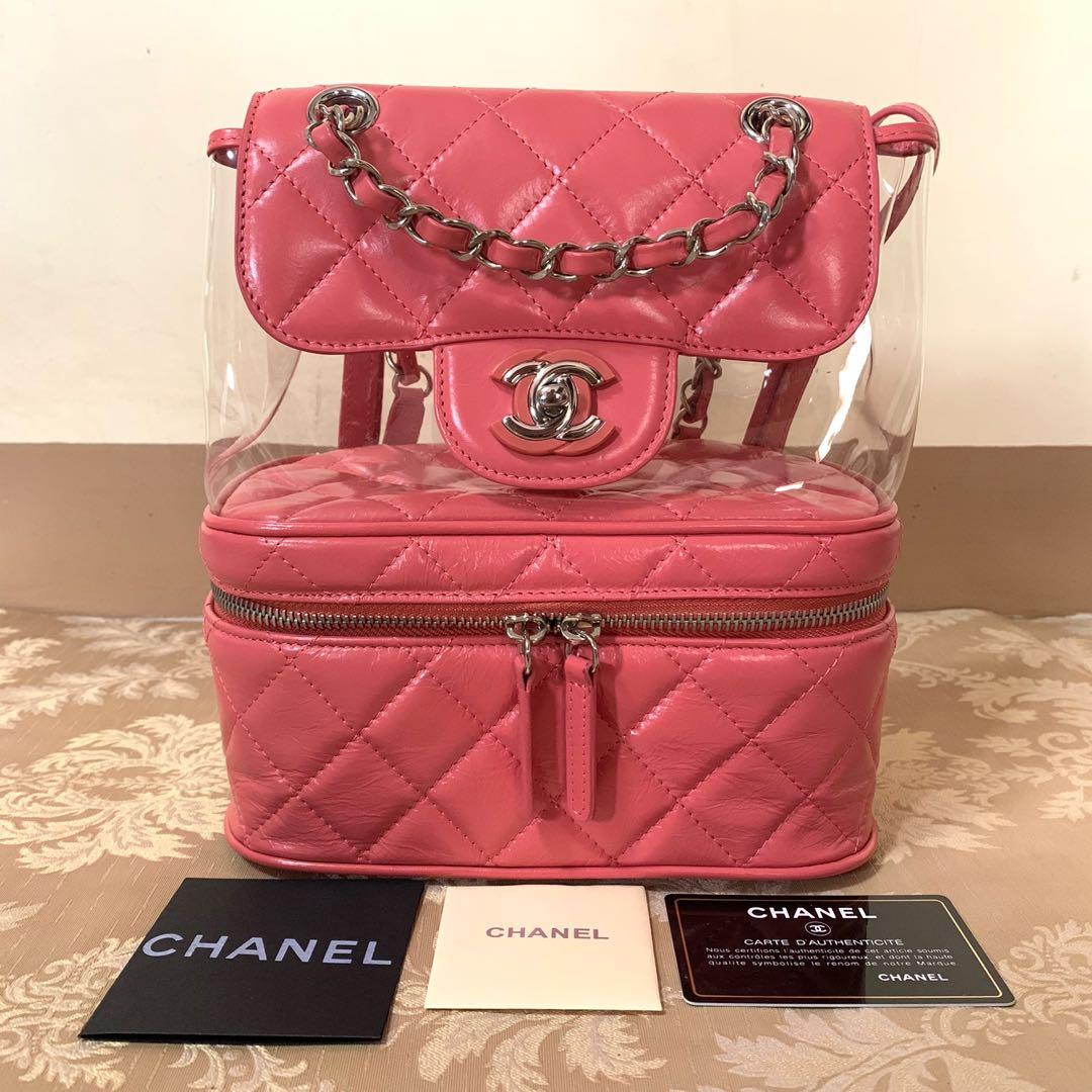 chanel clear backpack
