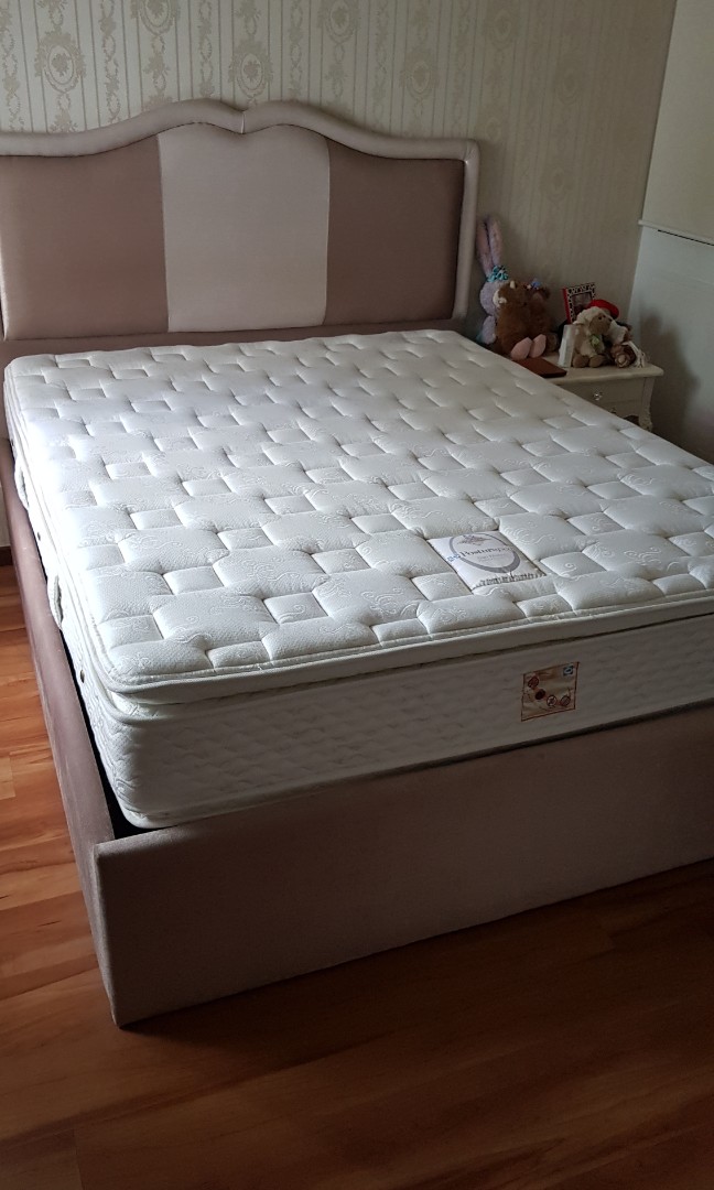 queen size mattress sealy posturepedic san marino furniture home living furniture bed frames mattresses on carousell