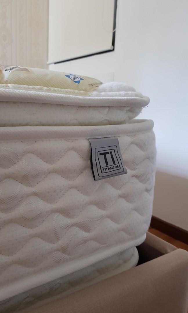 queen size mattress sealy posturepedic san marino furniture home living furniture bed frames mattresses on carousell