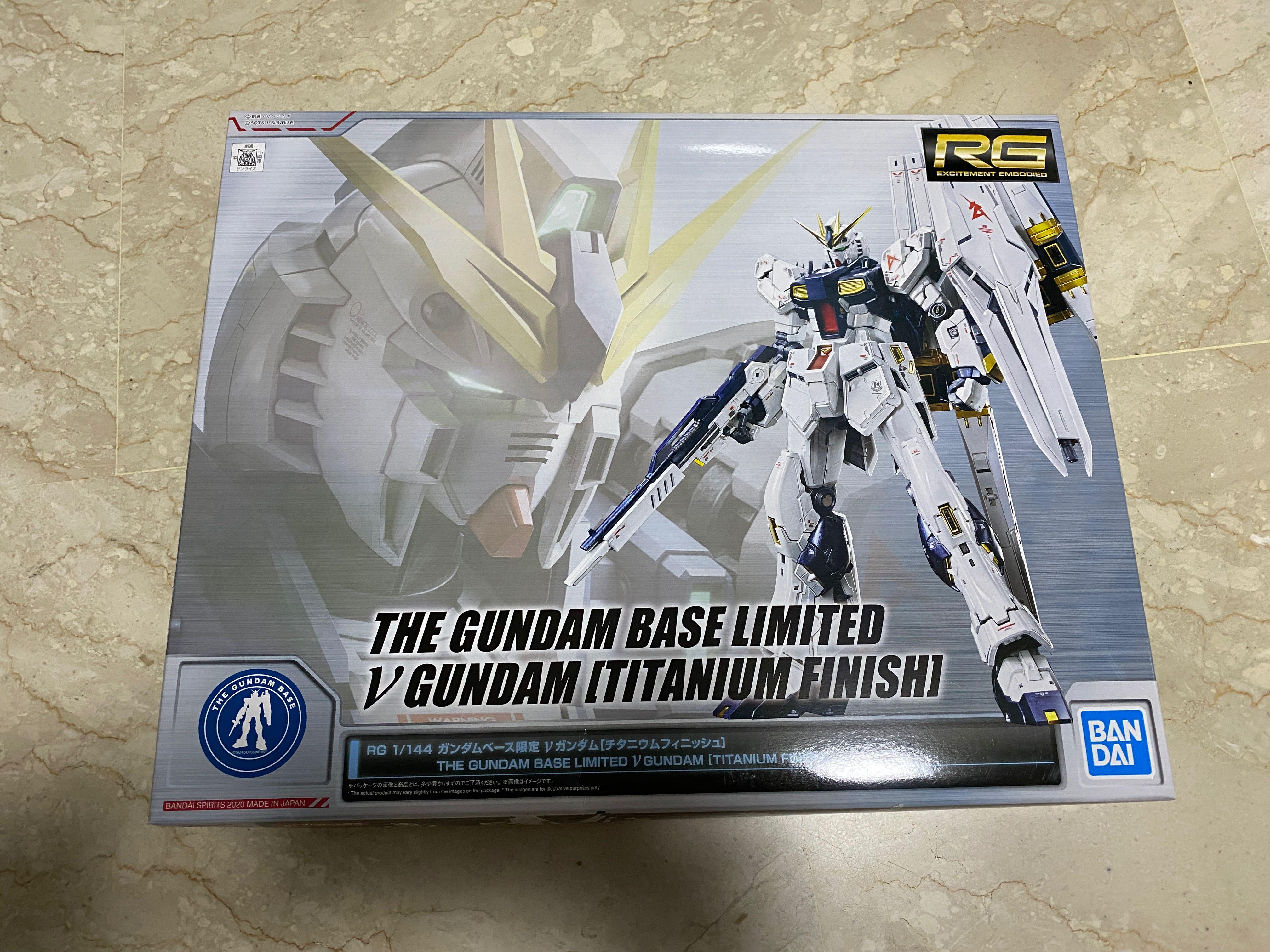 Rg V Gundam Gundam Base Limited Titanium Finish Hobbies Toys Toys Games On Carousell