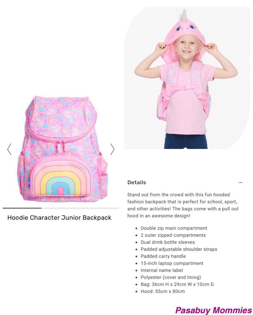 smiggle hoodie backpack