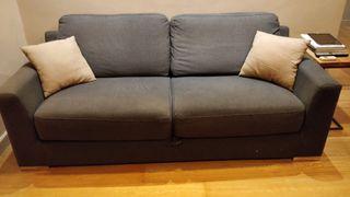 Sofa bed in upholstered fabric