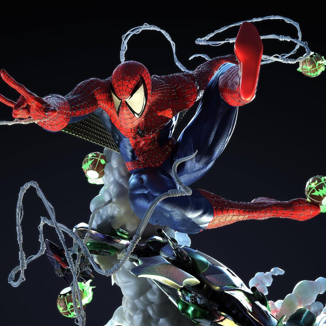 Spiderman Sideshow Xm Studios Custom Statue Toys Games Bricks Figurines On Carousell