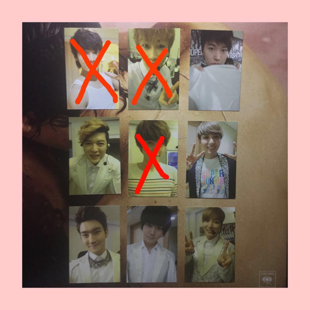 Super Junior Official Photocards (Complete Set) (Category: K-Wave Merchandise) located in Paranaque City. Submitted by loveontour (Listing ID 253708302, Image 1). Description: Rare collection: complete set of official photocards from Super Junior’s sixth album, Sexy, Free and Single. Kangin was not included in this version, hence only nine photocards instead of ten 200/piece, 1200 for the whole set (6 pcs) 🚨Donghae, Eunhyuk, and Kyuhyun are SOLD