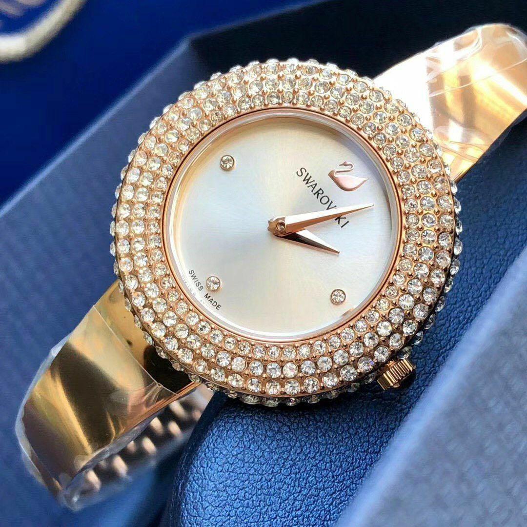 Swarovski Crystal Rose Watch White Rose 