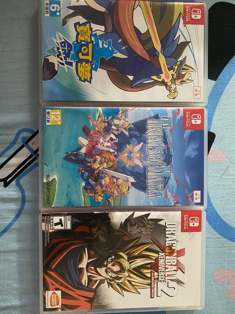 Switch game （分類：Nintendo 任天堂）位於 Hong Kong。 由 kitguy 提交（商品編號 1018687230，圖片 1）。簡介： Pokemon劍$250(sold) 聖劍傳說三有code $280(sold) 龍珠$160 。