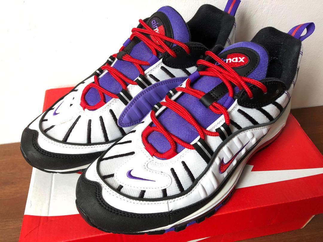 Vnds Nike Air Max 98 Raptors White Black Physic Purple Men S Fashion Footwear Sneakers On Carousell