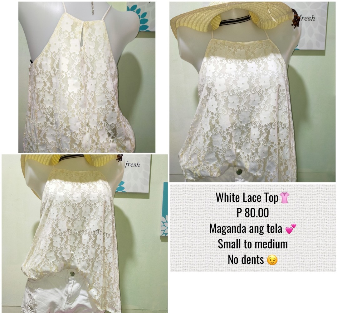 white lace top dress
