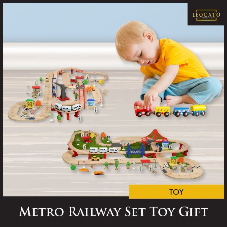 carousel mega wooden train set