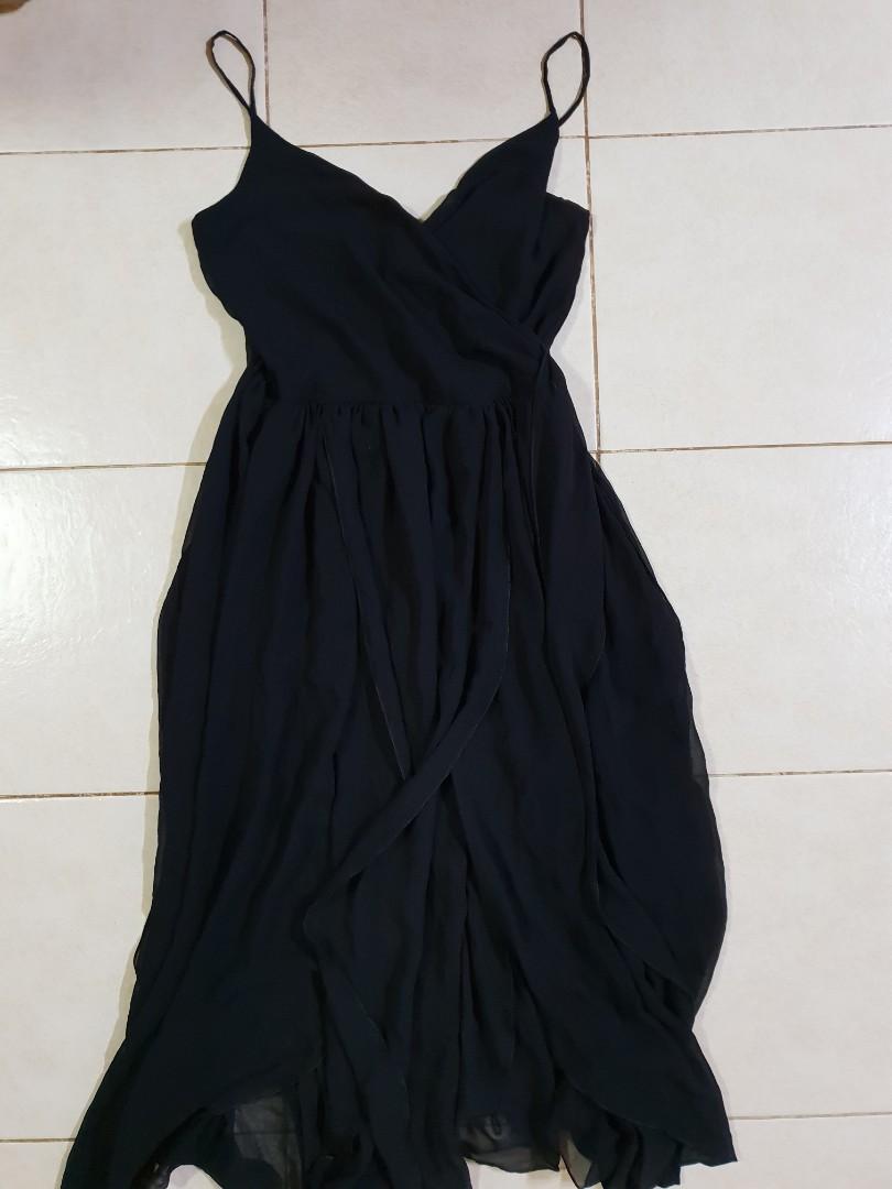 zara black cocktail dress