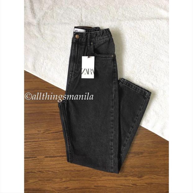 black mom jeans washed