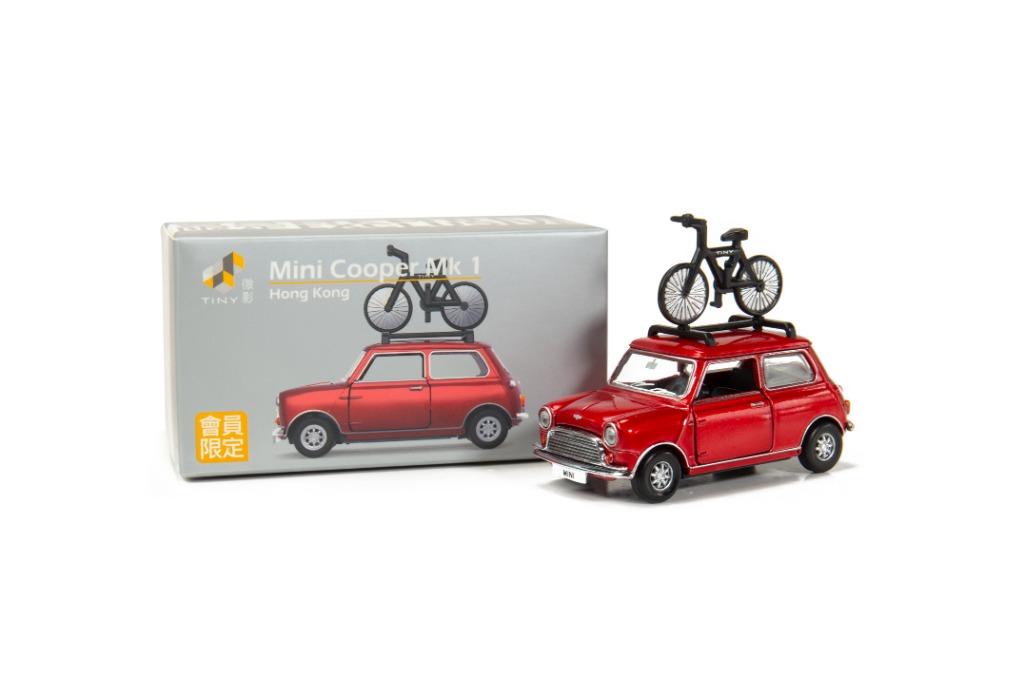 微影tiny 車頂附單車紅色mini Cooper Mk1 會員限定 玩具 遊戲類 玩具 Carousell