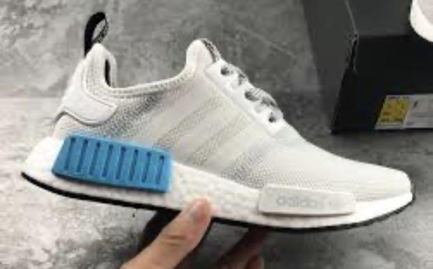nmd r1 white and blue