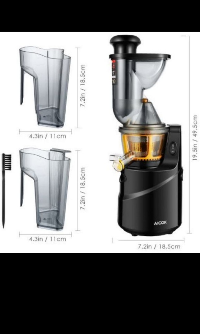 Aicok Slow Juicer SD60k, TV & Home Appliances, Kitchen Appliances