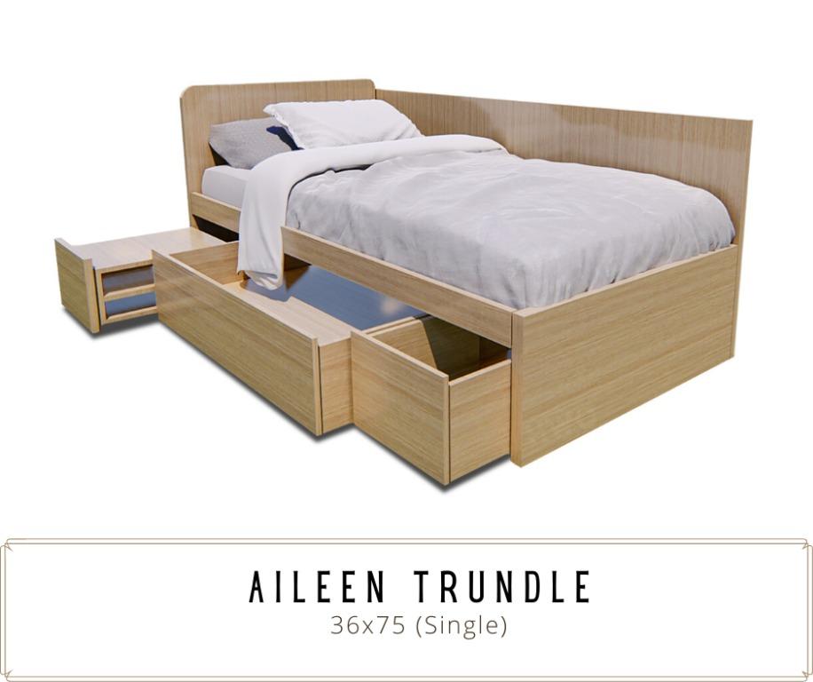 single bed frame with trundle