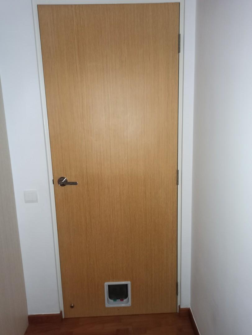 Bedroom door with dog door clearance