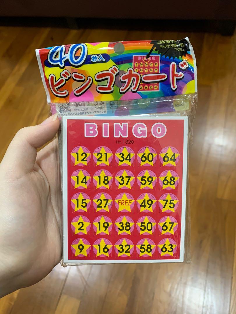 bingo cards, Hobbies & Toys, Toys & Games on Carousell