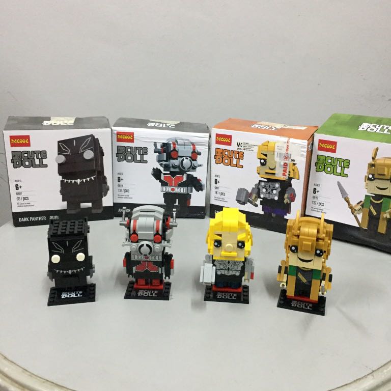 Black Panther Loki Thor Ant man Brickheadz Hobbies Toys