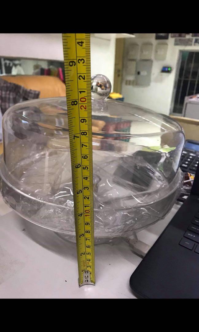 Cake Stand Acrylic with LID (Category: Bakeware) located in Pasay City. Submitted by jejuvan (Listing ID 1019015348, Image 3). Description: Acrylic Crystal Cake Stand. Simple yet elegant for all your occasions. Please check pics for the measurement. 10.7 inches width plate #cakestand #singletier #party #oven #kitchen #cake #caketools Buy2 for 1500 #cakestand .