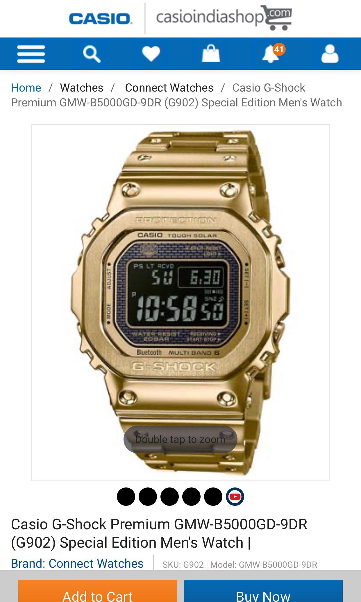 Casio G Shock Gold Limited Edition Gmw B5000gd 9dr Men S Fashion Watches On Carousell
