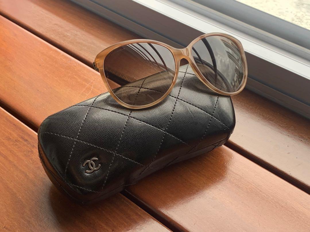 Chanel store sunglasses leather