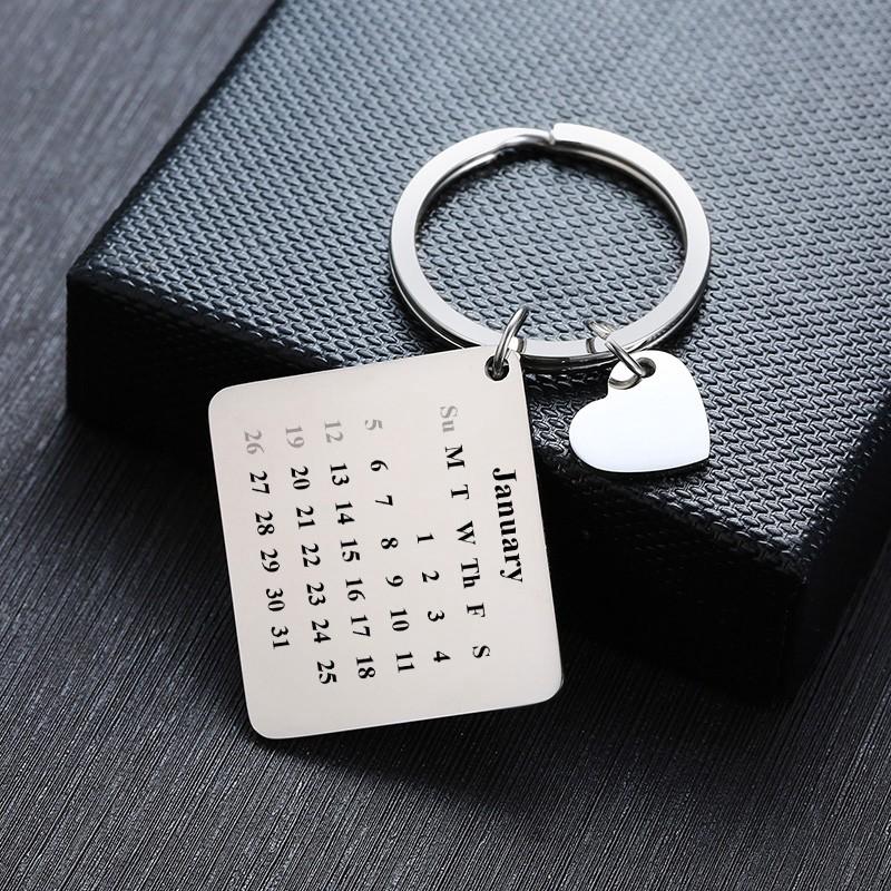 Custom Date Keychain Hobbies Toys Stationery Craft