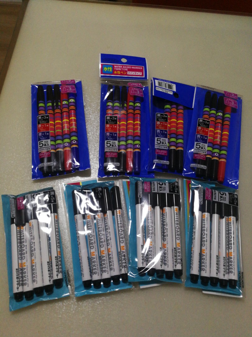 Daiso White Board Markers Hobbies Toys Stationery Craft Other Stationery Craft On Carousell