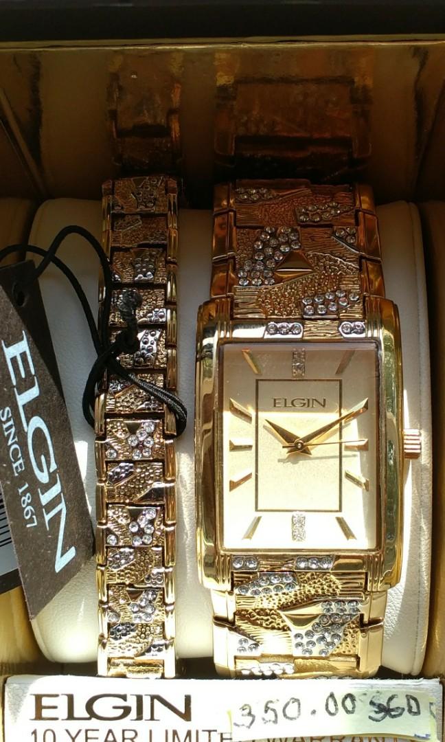 Elgin watch and bracelet
